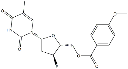 5'-O-Anisoyl-3'-fluoro-3'-deoxythymidine Struktur
