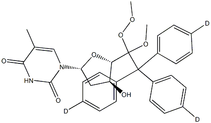 5'-O-Dimethoxytrityl-D3-thymidine Structure