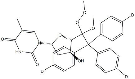 5'-O-Dimethoxytrityl-D3-thymidine Struktur