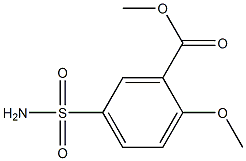 2-METHOXY-5-AMINO SULFONYL BENZOIC METHYL ESTER Struktur