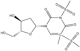 3 5-DIMETHANESULFONYLTHYMIDINE 化学構造式