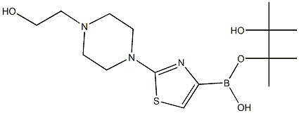 2-[N-(2-HYDROXYETHYL)PIPERAZIN-1-YL]THIAZOLE-4-BORONIC ACID PINACOL ESTER Structure