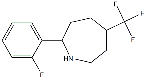 2-(2-FLUOROPHENYL)-5-(TRIFLUOROMETHYL)AZEPANE 化学構造式