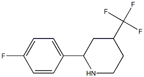 2-(4-FLUOROPHENYL)-4-(TRIFLUOROMETHYL)PIPERIDINE 化学構造式