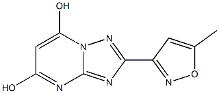 2-(5-METHYLISOXAZOL-3-YL)[1,2,4]TRIAZOLO[1,5-A]PYRIMIDINE-5,7-DIOL 化学構造式