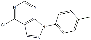 4-CHLORO-1-(4-METHYLPHENYL)-1H-PYRAZOLO[3,4-D]PYRIMIDINE 结构式