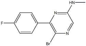 5-BROMO-N-METHYL-6-[4-FLUOROPHENYL]PYRAZIN-2-AMINE,,结构式