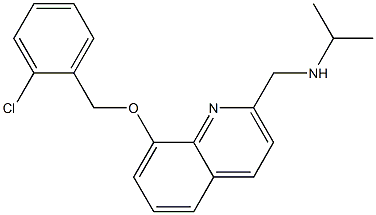 N-({8-[(2-CHLOROBENZYL)OXY]QUINOLIN-2-YL}METHYL)PROPAN-2-AMINE Structure