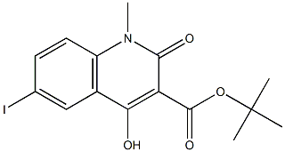 TERTBUTYL 4-HYDROXY-6-IODO-1-METHY-2-OXO-1,2-DIHYDROQUINOLINE-3-CARBOXYLATE,,结构式
