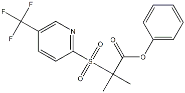 phenyl 2-methyl-2-{[5-(trifluoromethyl)-2-pyridyl]sulfonyl}propanoate Structure