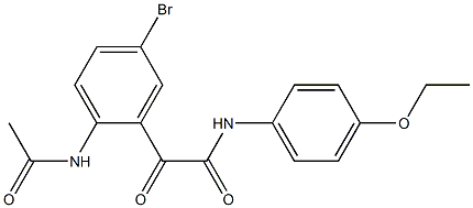 N1-(4-ethoxyphenyl)-2-[2-(acetylamino)-5-bromophenyl]-2-oxoacetamide Structure