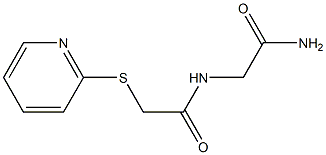 N1-(2-amino-2-oxoethyl)-2-(2-pyridylthio)acetamide 化学構造式