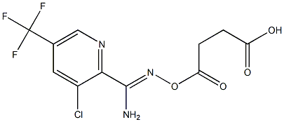 4-[({(Z)-amino[3-chloro-5-(trifluoromethyl)-2-pyridinyl]methylidene}amino)oxy]-4-oxobutanoic acid 结构式