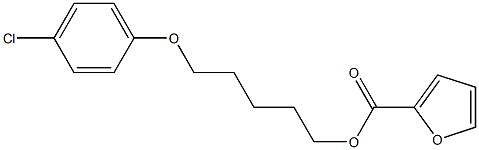 5-(4-chlorophenoxy)pentyl 2-furoate,,结构式