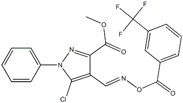 methyl 5-chloro-1-phenyl-4-[({[3-(trifluoromethyl)benzoyl]oxy}imino)methyl]-1H-pyrazole-3-carboxylate|