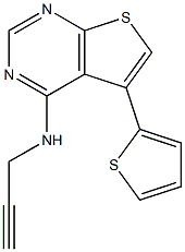 N4-prop-2-ynyl-5-(2-thienyl)thieno[2,3-d]pyrimidin-4-amine 结构式