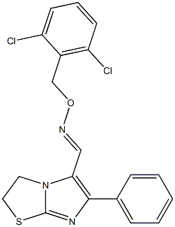 6-phenyl-2,3-dihydroimidazo[2,1-b][1,3]thiazole-5-carbaldehyde O-(2,6-dichlorobenzyl)oxime|
