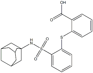 2-({2-[(1-adamantylamino)sulfonyl]phenyl}thio)benzoic acid Structure