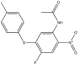 N1-{4-fluoro-5-[(4-methylphenyl)thio]-2-nitrophenyl}acetamide Structure