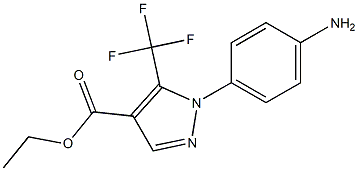 ethyl 1-(4-aminophenyl)-5-(trifluoromethyl)-1H-pyrazole-4-carboxylate Structure