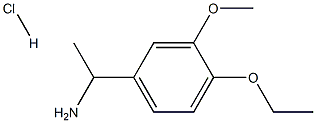 1-(4-ethoxy-3-methoxyphenyl)ethanamine hydrochloride,,结构式