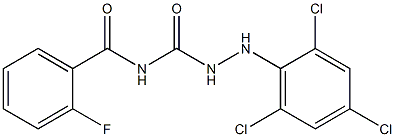 N1-(2-fluorobenzoyl)-2-(2,4,6-trichlorophenyl)hydrazine-1-carboxamide|