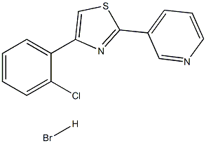 4-(2-chlorophenyl)-2-(3-pyridyl)-1,3-thiazole hydrobromide,,结构式