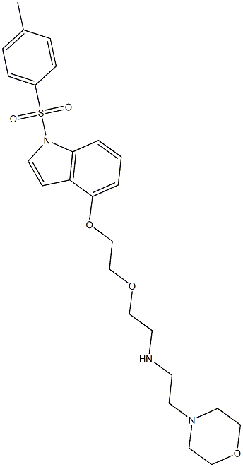 2-[2-({1-[(4-methylphenyl)sulfonyl]-1H-indol-4-yl}oxy)ethoxy]-N-(2-morpholinoethyl)-1-ethanamine