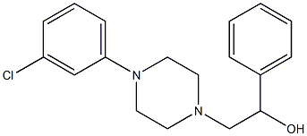 2-[4-(3-chlorophenyl)piperazino]-1-phenyl-1-ethanol Structure