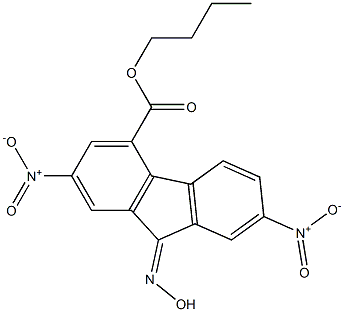 butyl 9-hydroxyimino-2,7-dinitro-9H-fluorene-4-carboxylate Structure