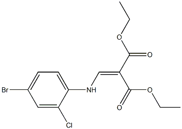 diethyl 2-[(4-bromo-2-chloroanilino)methylidene]malonate 化学構造式