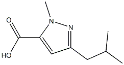 3-isobutyl-1-methyl-1H-pyrazole-5-carboxylic acid 化学構造式