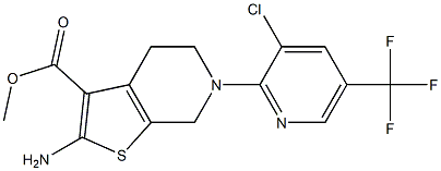 methyl 2-amino-6-[3-chloro-5-(trifluoromethyl)-2-pyridinyl]-4,5,6,7-tetrahydrothieno[2,3-c] pyridine-3-carboxylate