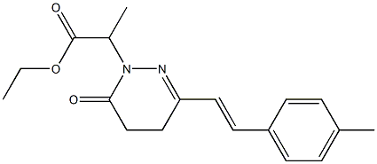 ethyl 2-[3-[(E)-2-(4-methylphenyl)ethenyl]-6-oxo-5,6-dihydro-1(4H)-pyridazinyl]propanoate Structure