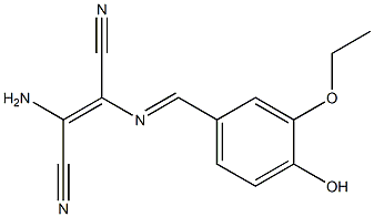  2-amino-3-[(3-ethoxy-4-hydroxybenzylidene)amino]but-2-enedinitrile