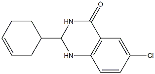 6-chloro-2-cyclohex-3-enyl-1,2,3,4-tetrahydroquinazolin-4-one,,结构式