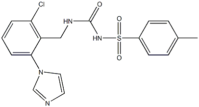 1-(3-chloro-2-{[({[(4-methylphenyl)sulfonyl]amino}carbonyl)amino]methyl}phenyl)-1H-imidazole|