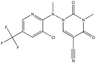 1-[[3-chloro-5-(trifluoromethyl)-2-pyridinyl](methyl)amino]-3-methyl-2,4-dioxo-1,2,3,4-tetrahydro-5-pyrimidinecarbonitrile