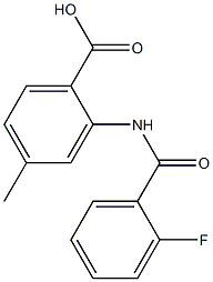 2-[(2-fluorobenzoyl)amino]-4-methylbenzenecarboxylic acid Structure