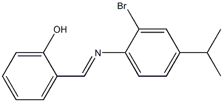 2-{[(2-bromo-4-isopropylphenyl)imino]methyl}phenol Structure