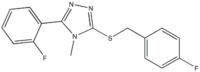 4-fluorobenzyl 5-(2-fluorophenyl)-4-methyl-4H-1,2,4-triazol-3-yl sulfide|