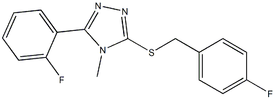 4-fluorobenzyl 5-(2-fluorophenyl)-4-methyl-4H-1,2,4-triazol-3-yl sulfide,,结构式