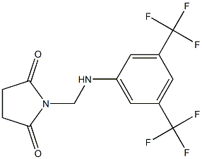 1-{[3,5-di(trifluoromethyl)anilino]methyl}pyrrolidine-2,5-dione Struktur