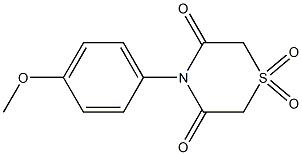 4-(4-methoxyphenyl)-1lambda~6~,4-thiazinane-1,1,3,5-tetraone Structure