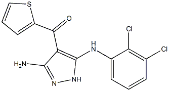 [3-amino-5-(2,3-dichloroanilino)-1H-pyrazol-4-yl](2-thienyl)methanone 结构式
