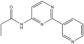 N-[2-(3-pyridinyl)-4-pyrimidinyl]propanamide 化学構造式