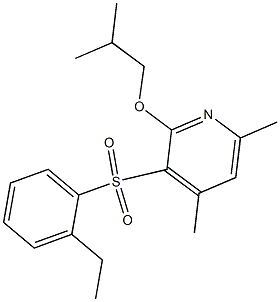 2-ethylphenyl 2-isobutoxy-4,6-dimethyl-3-pyridinyl sulfone 结构式