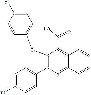 3-(4-chlorophenoxy)-2-(4-chlorophenyl)-4-quinolinecarboxylic acid Structure