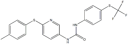  N-{6-[(4-methylphenyl)thio]-3-pyridyl}-N'-{4-[(trifluoromethyl)thio]phenyl}urea