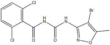 N-(4-bromo-5-methylisoxazol-3-yl)-N'-(2,6-dichlorobenzoyl)urea Structure